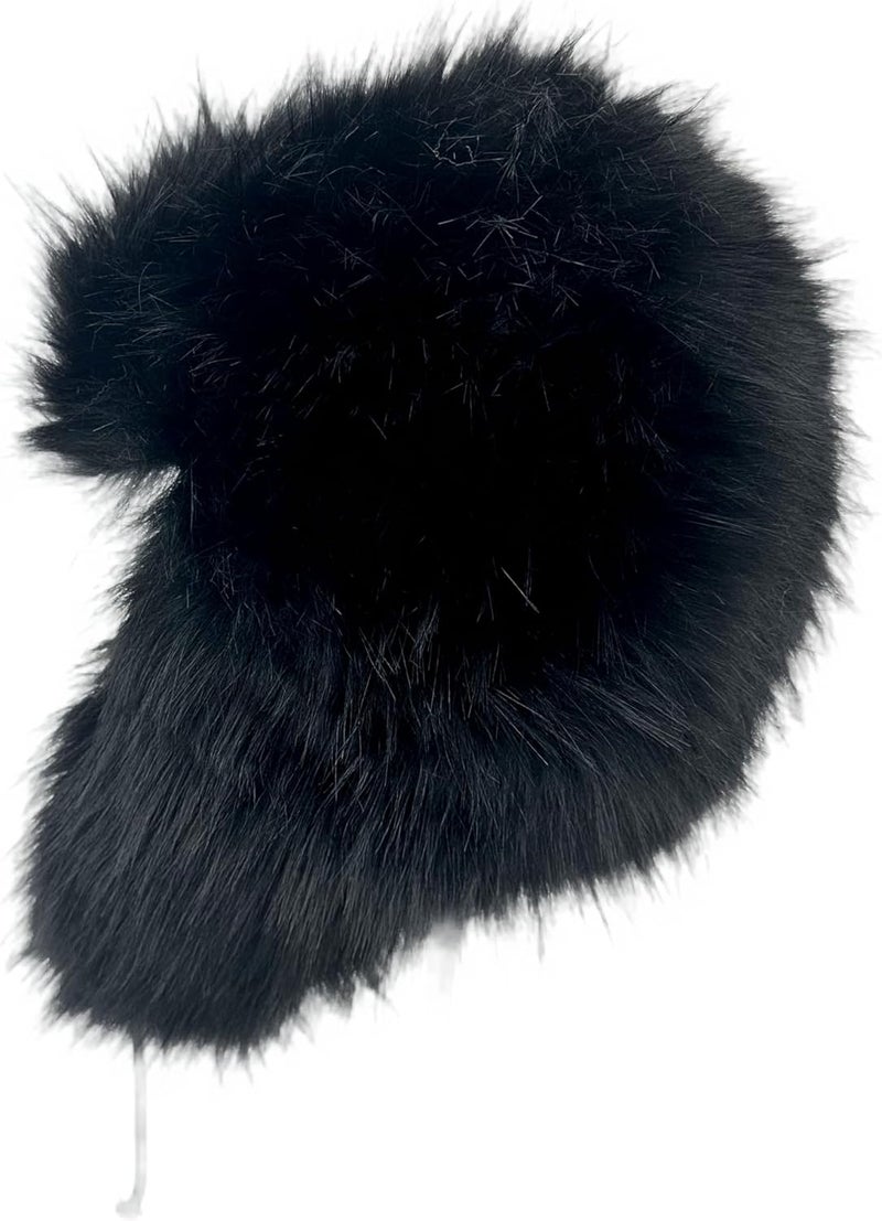 YFJNV Y2K Faux Fur Russian Hat, Soft, Warm Winter Trapper Hat with Earmuffs for Men and Women - Image 4